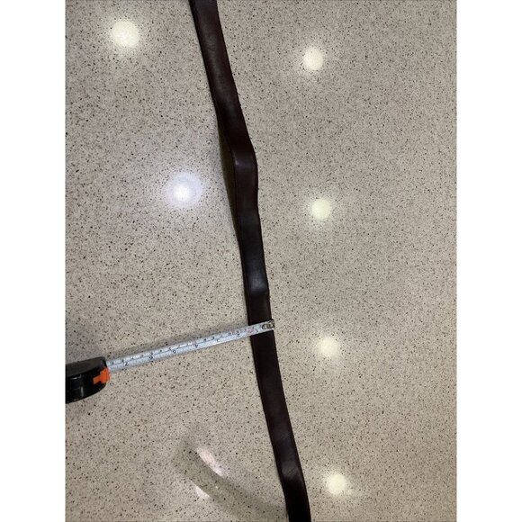 vintage USA handmade TRAFALGAR leather belt 34 brown - Picture 10 of 11